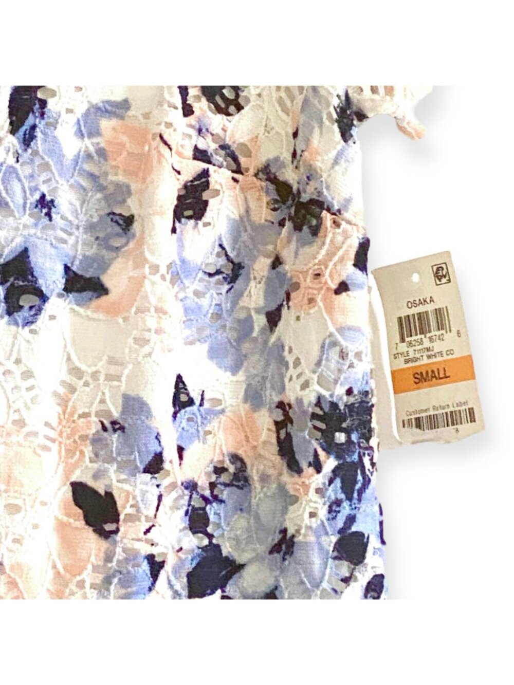 MAISON JULES Osaka Pastel Floral Lace Shift Dress, Size S, New with tag - Picture 7 of 12
